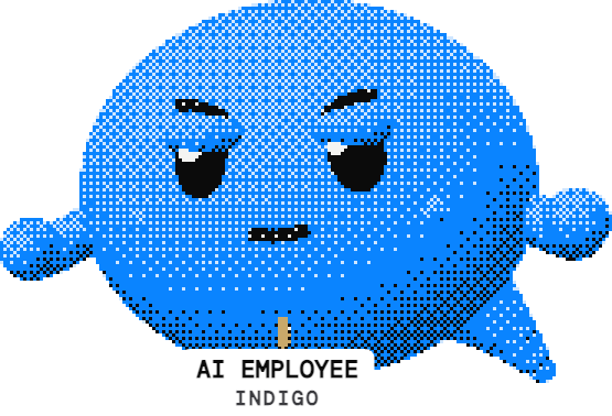 Blue, Indigo's AI employee, focused