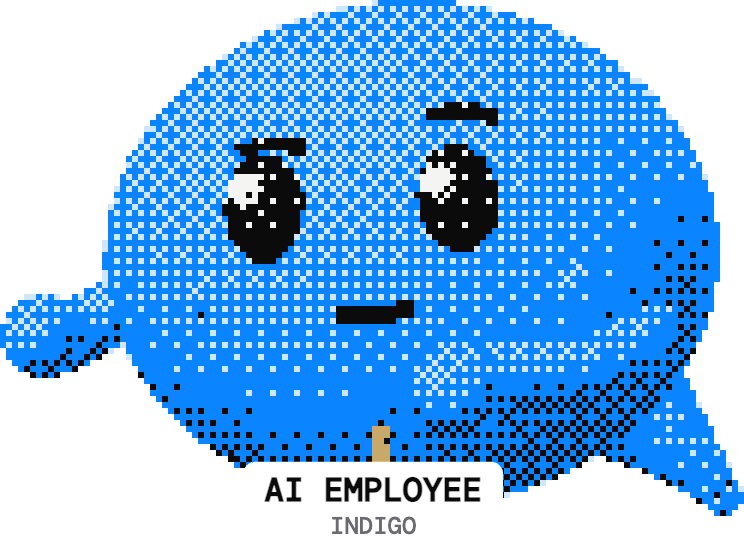 Blue, Indigo's AI employee, thinking